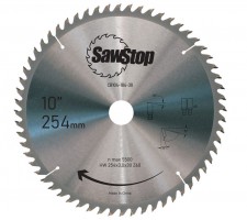 SawStop CB-104-184-30 60-Tooth Combination Table Saw Blade  254mm / 30mm Arbor £49.00